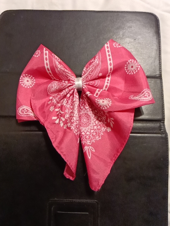 Other - Kids Pink Bandana Bow Hair Clip